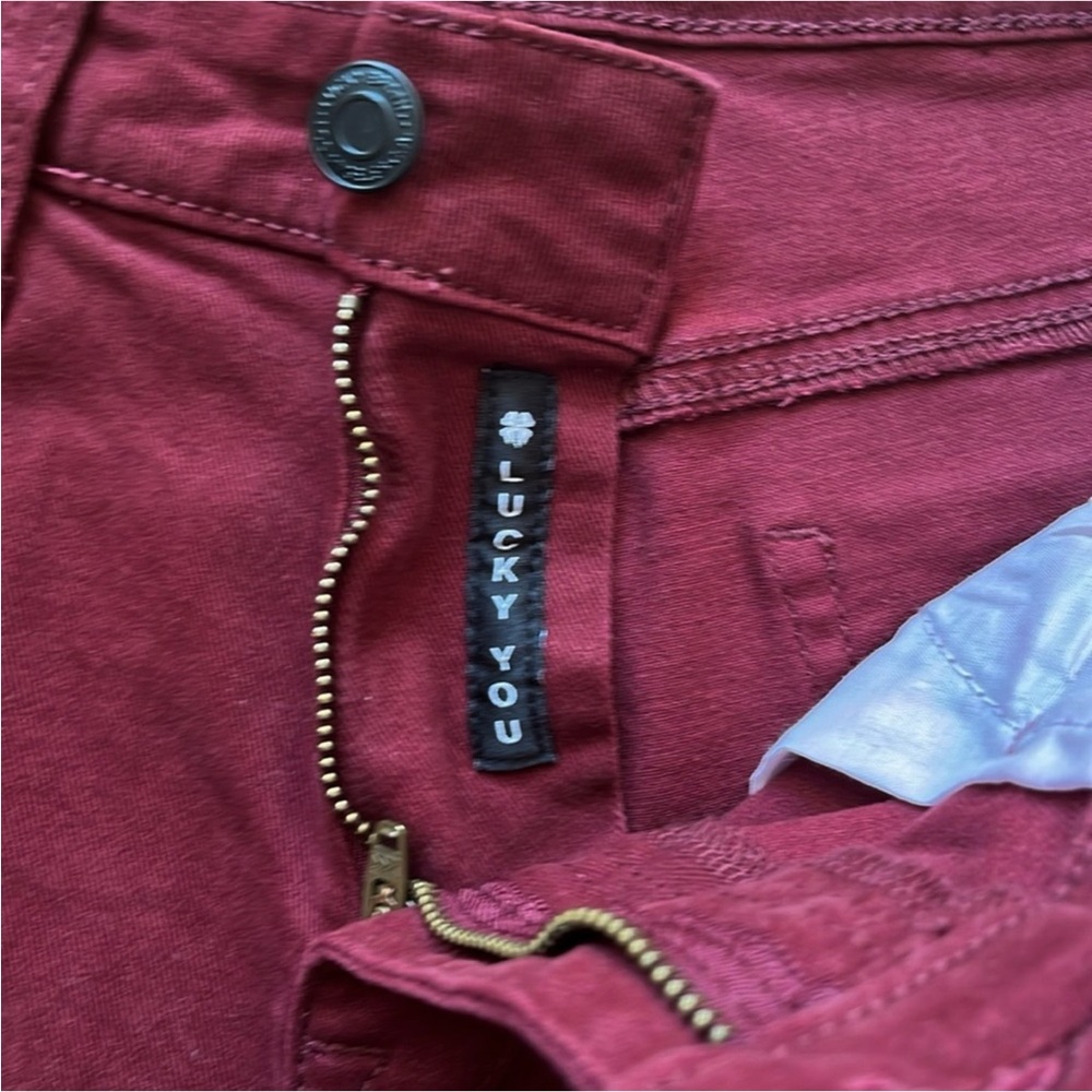NWT 🦋 LUCKY BRAND Wine Straight Leg pants | Size: 8/29 - Picture 5 of 13